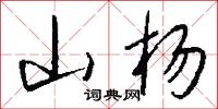 山杨怎么写好看