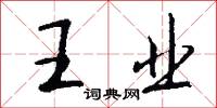 王业怎么写好看