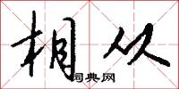 相从怎么写好看