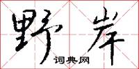 野岸怎么写好看